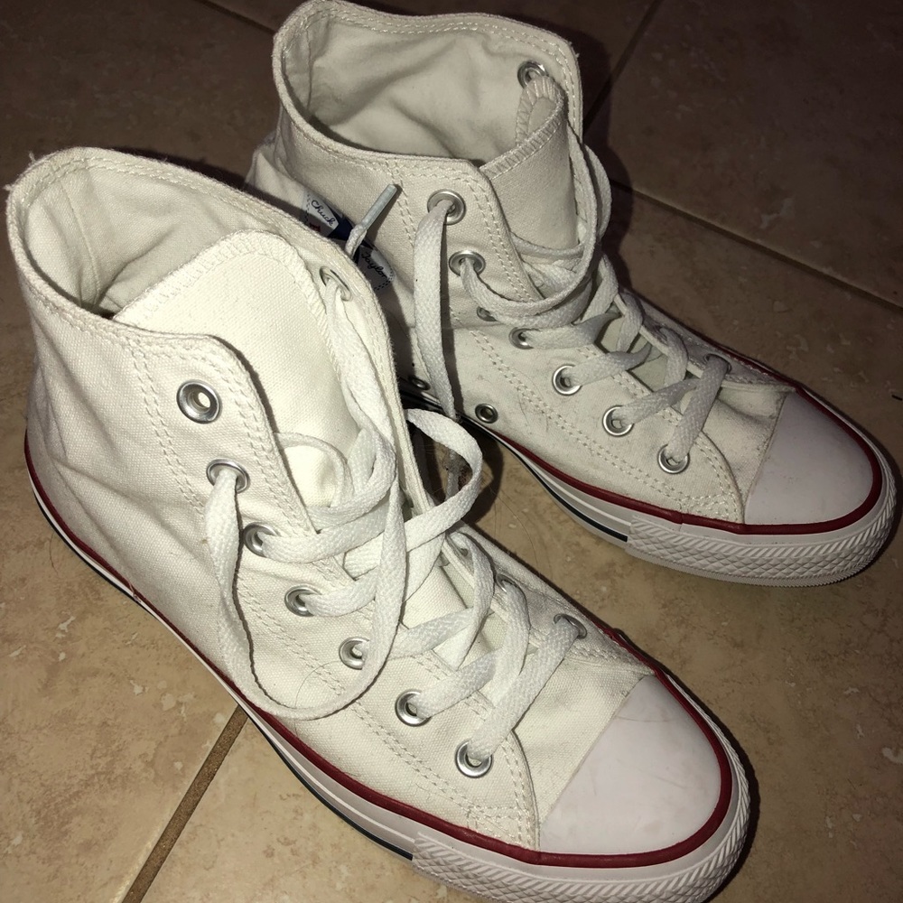 White converse high tops